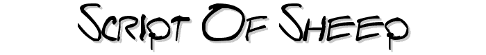 Script of Sheep font